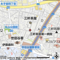東京都世田谷区三軒茶屋周辺の地図