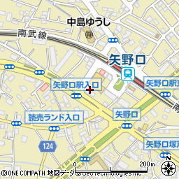 東京都稲城市矢野口216周辺の地図