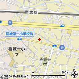 東京都稲城市矢野口988-1周辺の地図