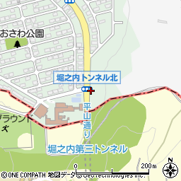 平山台小入口周辺の地図