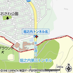 平山城址公園入口周辺の地図