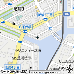 東京都港区芝浦3丁目19周辺の地図