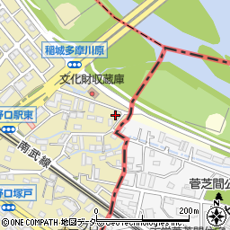 東京都稲城市矢野口3752-3周辺の地図