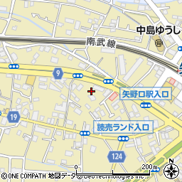 東京都稲城市矢野口749周辺の地図