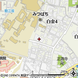 東京大学白金学寮周辺の地図