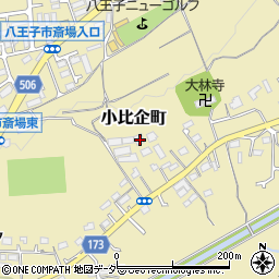 東京都八王子市小比企町1626周辺の地図