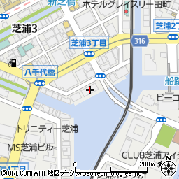 東京都港区芝浦3丁目19-26周辺の地図