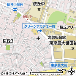 東京農業大学若草寮周辺の地図