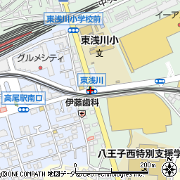 東浅川周辺の地図
