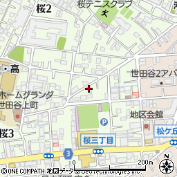 東京都世田谷区桜3丁目28周辺の地図