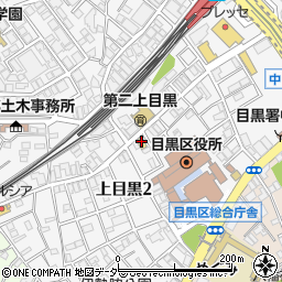 ファミリーマート上目黒二丁目店周辺の地図