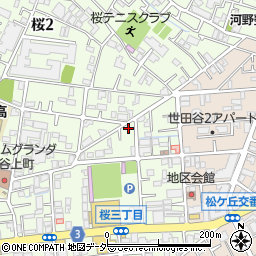 東京都世田谷区桜3丁目28-16周辺の地図