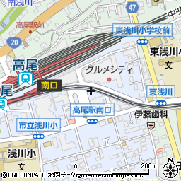 京王高尾駅前郵便局周辺の地図