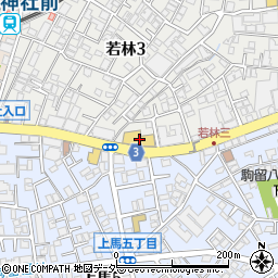モビリティ東京　レクサス若林周辺の地図
