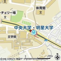 中央大学・明星大学駅周辺の地図