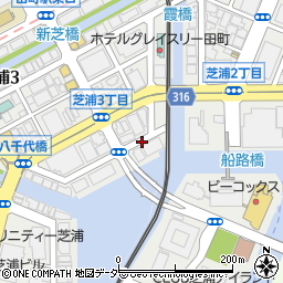 東京都港区芝浦3丁目18周辺の地図
