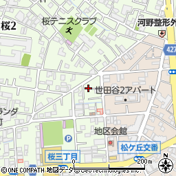 東京都世田谷区桜3丁目27周辺の地図