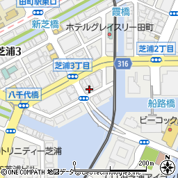 東京都港区芝浦3丁目17-7周辺の地図