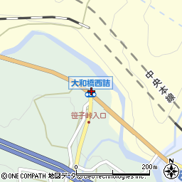 大和橋西詰周辺の地図