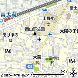 東京都世田谷区砧6丁目6周辺の地図