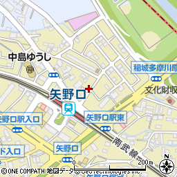 東京都稲城市矢野口365周辺の地図