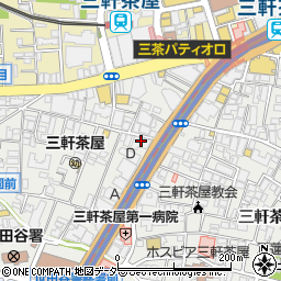 三菱ＵＦＪ銀行三軒茶屋支店周辺の地図