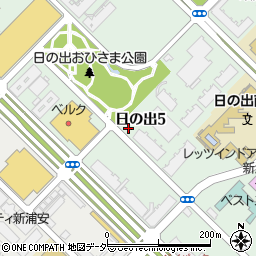 千葉県浦安市日の出5丁目周辺の地図