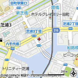 東京都港区芝浦3丁目17-10周辺の地図