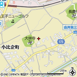 東京都八王子市小比企町周辺の地図