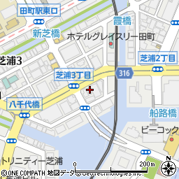 東京都港区芝浦3丁目17周辺の地図