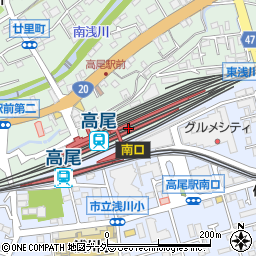 高尾駅周辺の地図