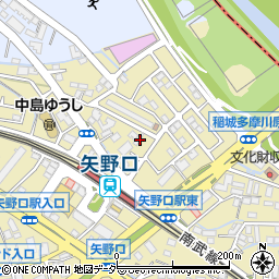 東京都稲城市矢野口356周辺の地図