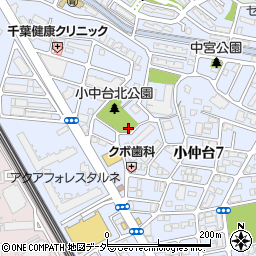 小中台北公園トイレ周辺の地図