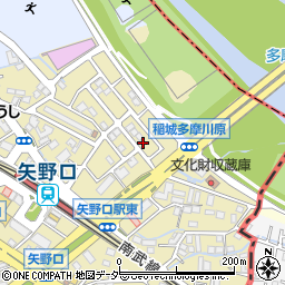 東京都稲城市矢野口3750-24周辺の地図