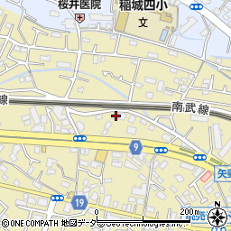 東京都稲城市矢野口839周辺の地図