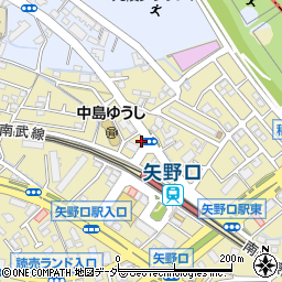 東京都稲城市矢野口266周辺の地図