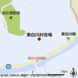 岐阜県加茂郡東白川村周辺の地図