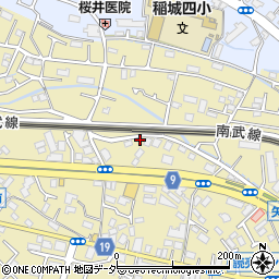 東京都稲城市矢野口836周辺の地図