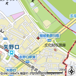 東京都稲城市矢野口3750-25周辺の地図