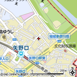 東京都稲城市矢野口3750-17周辺の地図