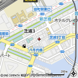 ひむか薬局　芝浦店周辺の地図