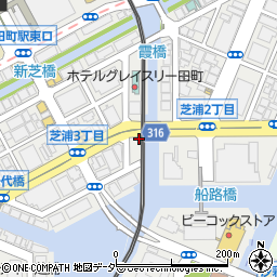 東京都港区芝浦3丁目18-25周辺の地図