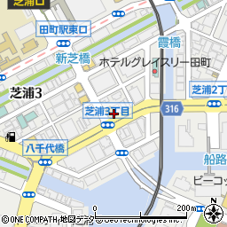 東京都港区芝浦3丁目11-6周辺の地図