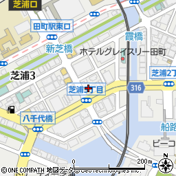 東京都港区芝浦3丁目11-8周辺の地図