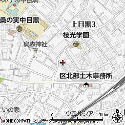 東京都目黒区上目黒周辺の地図