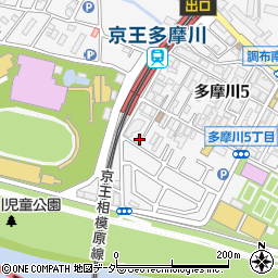東京都調布市多摩川5丁目35-1周辺の地図