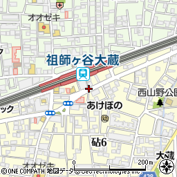 祖師ヶ谷大蔵駅周辺の地図