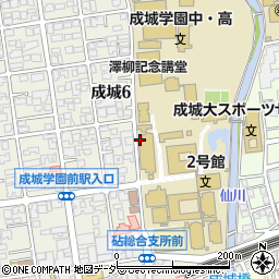 成城大学　メディアネットワークセンター周辺の地図