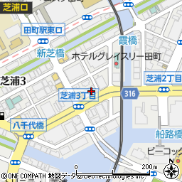 東京都港区芝浦3丁目11-4周辺の地図