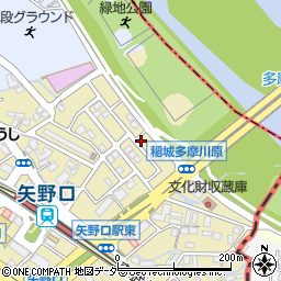 東京都稲城市矢野口3750-198周辺の地図